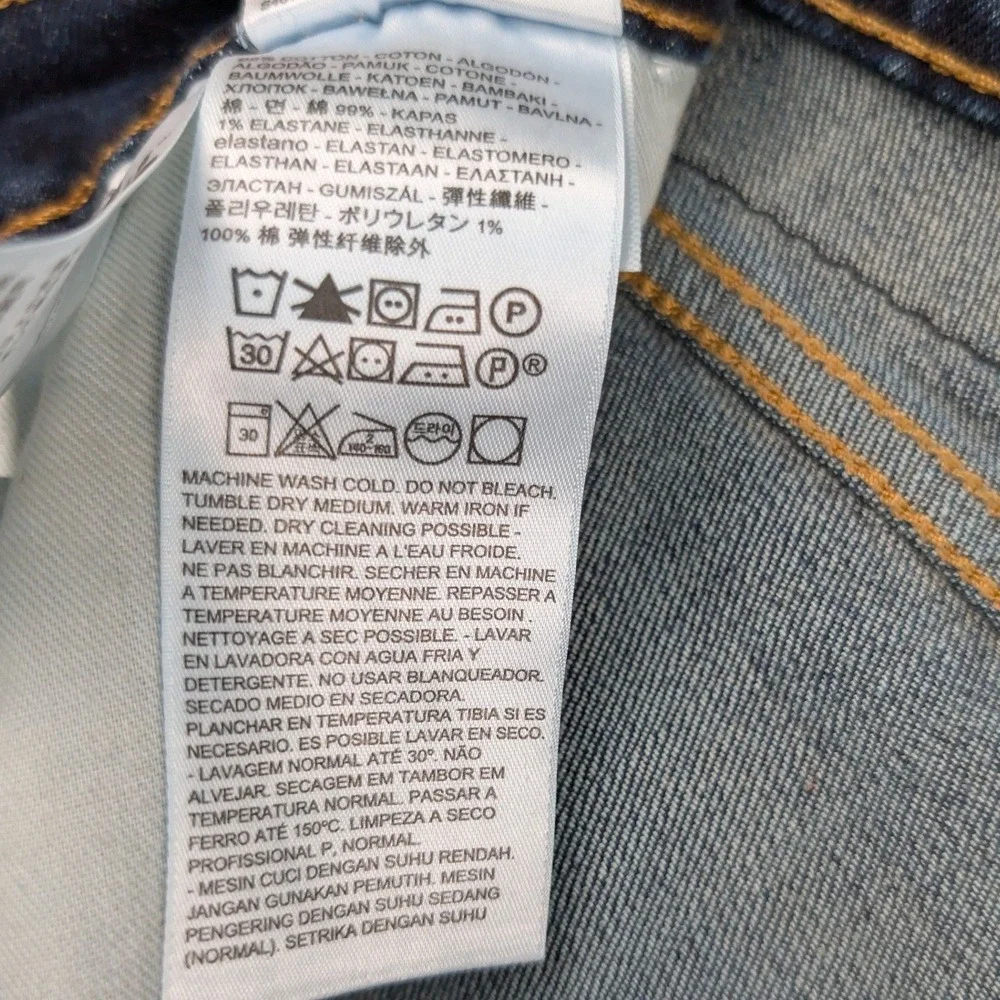 Levi's 511 Jeans Men's 34x29 Blue Dark Wash Straight Slim Fit Americana Workwear
